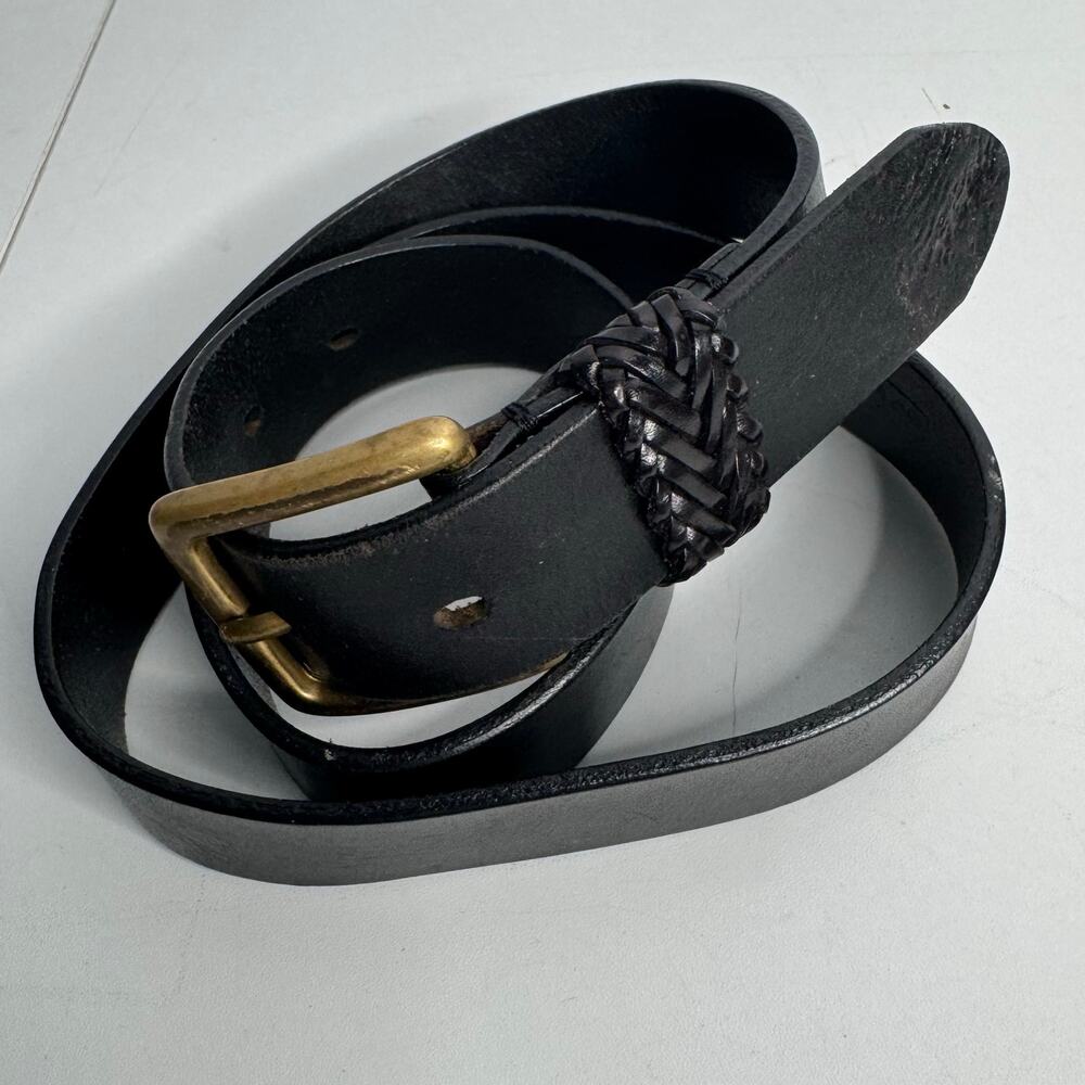 Vintage Tarox Women’s Leather Belt Black Leather XL Measures 34-36